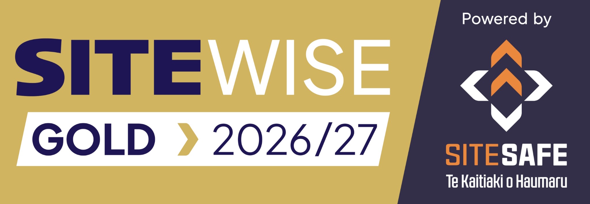 SiteWise Gold 2026/27 certification badge